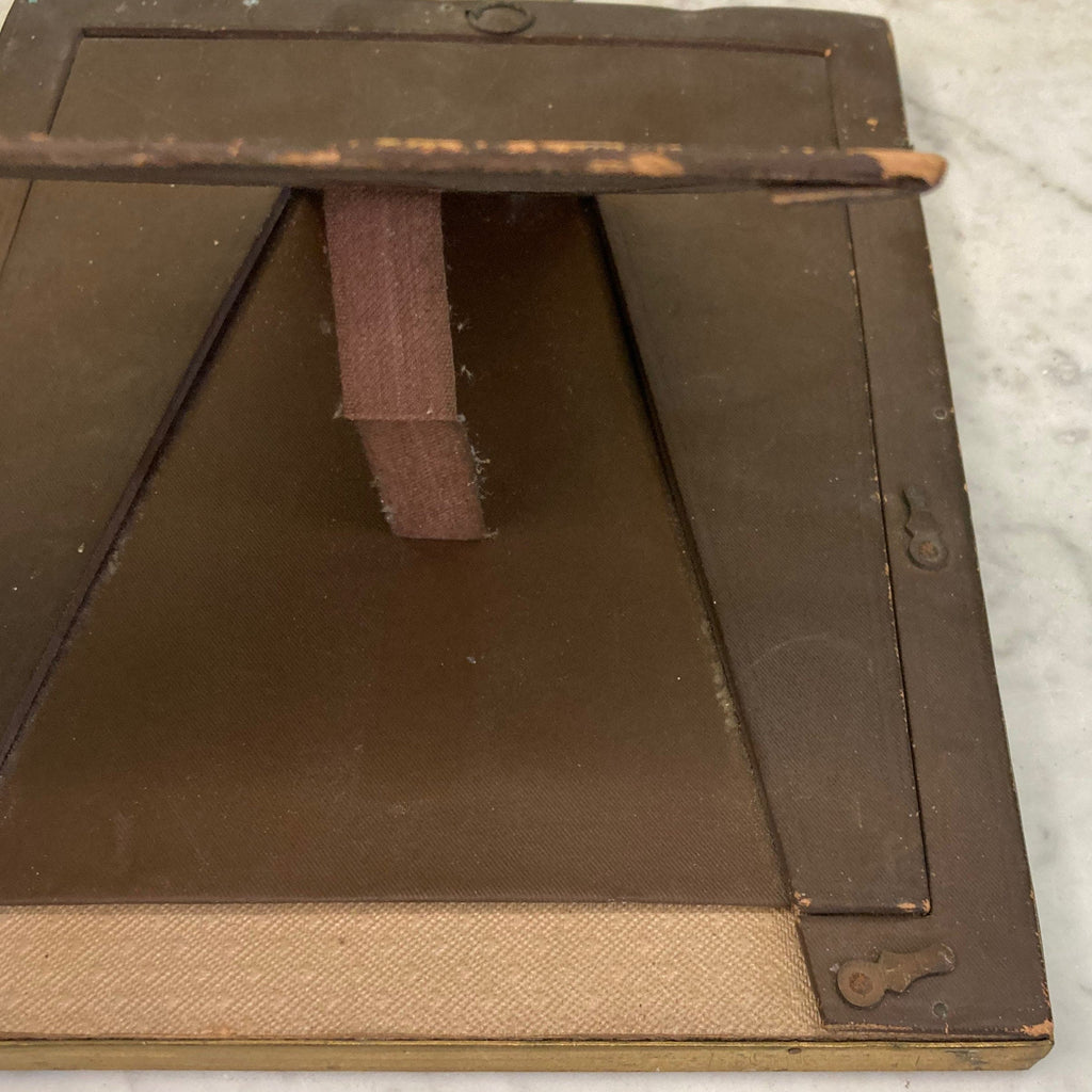 Cadre photo ancien en bronze doré