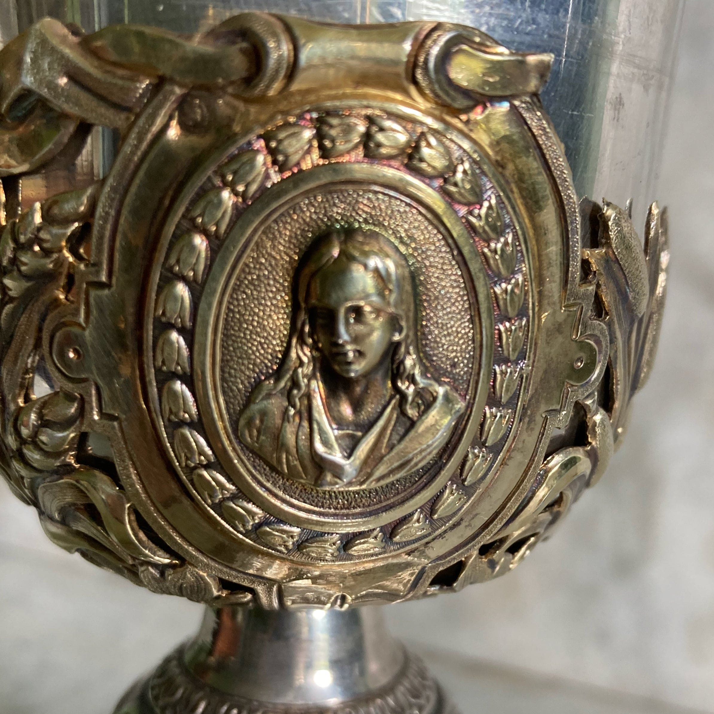 Calice en argent massif et vermeil par Favier