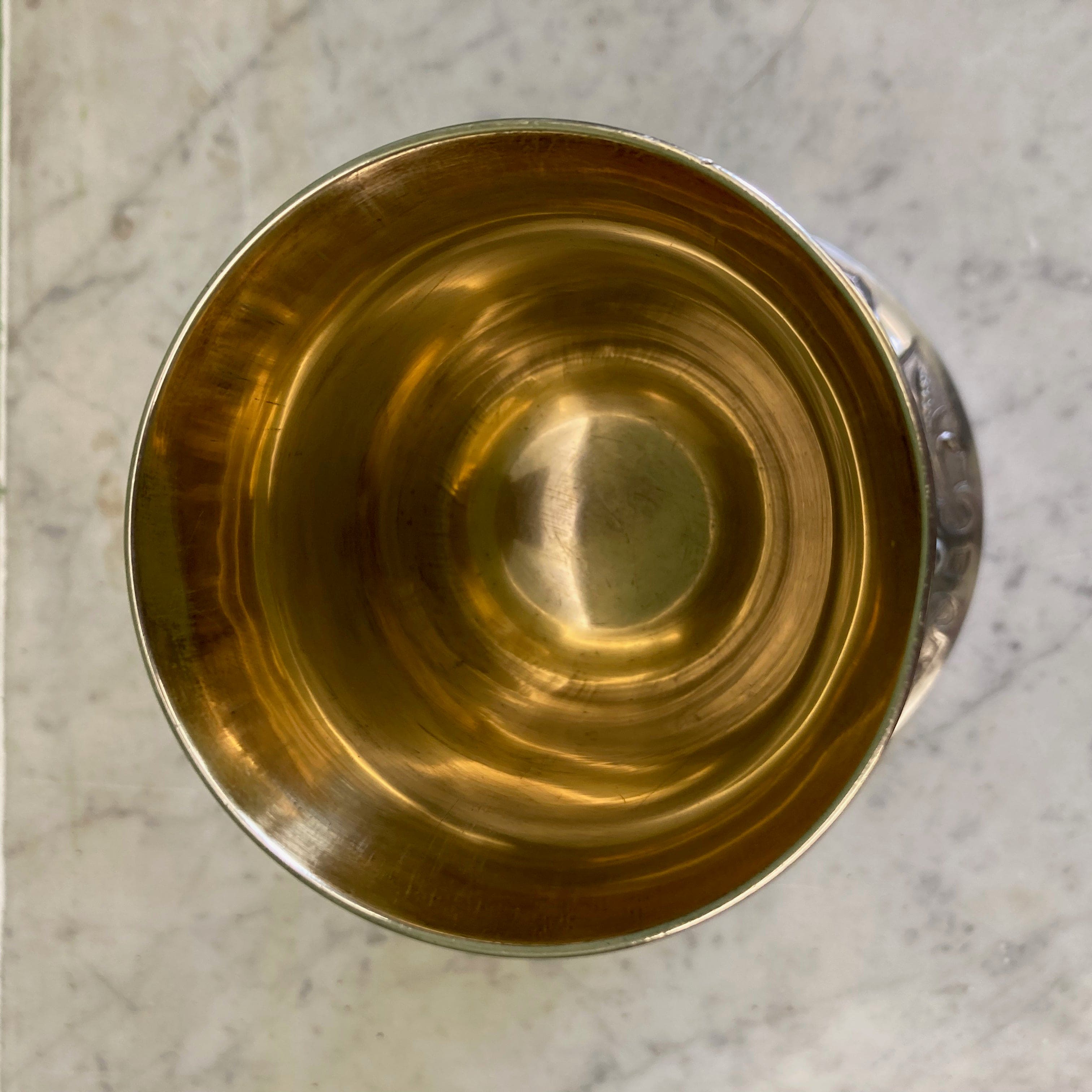 Calice en argent massif et vermeil par Favier