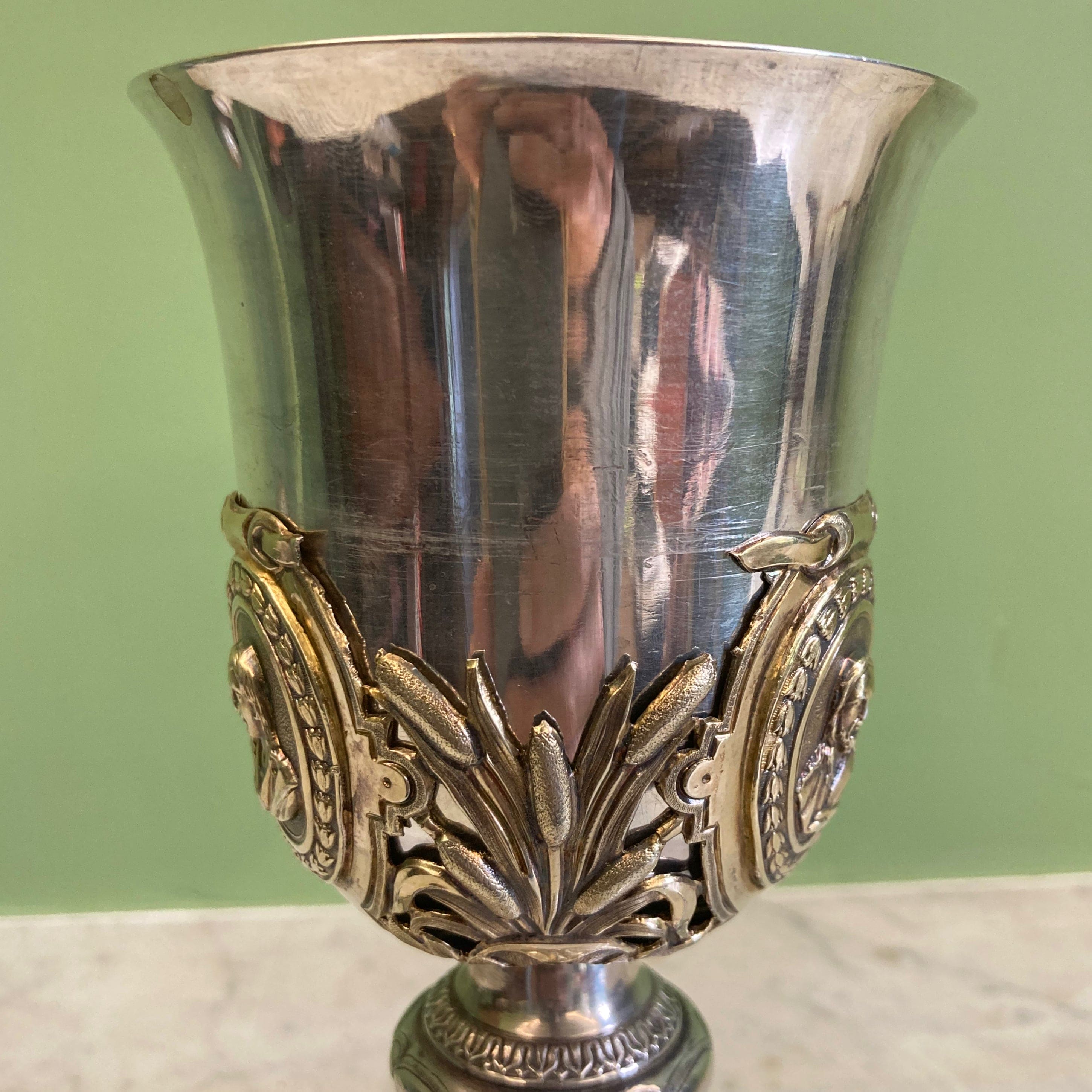 Calice en argent massif et vermeil par Favier