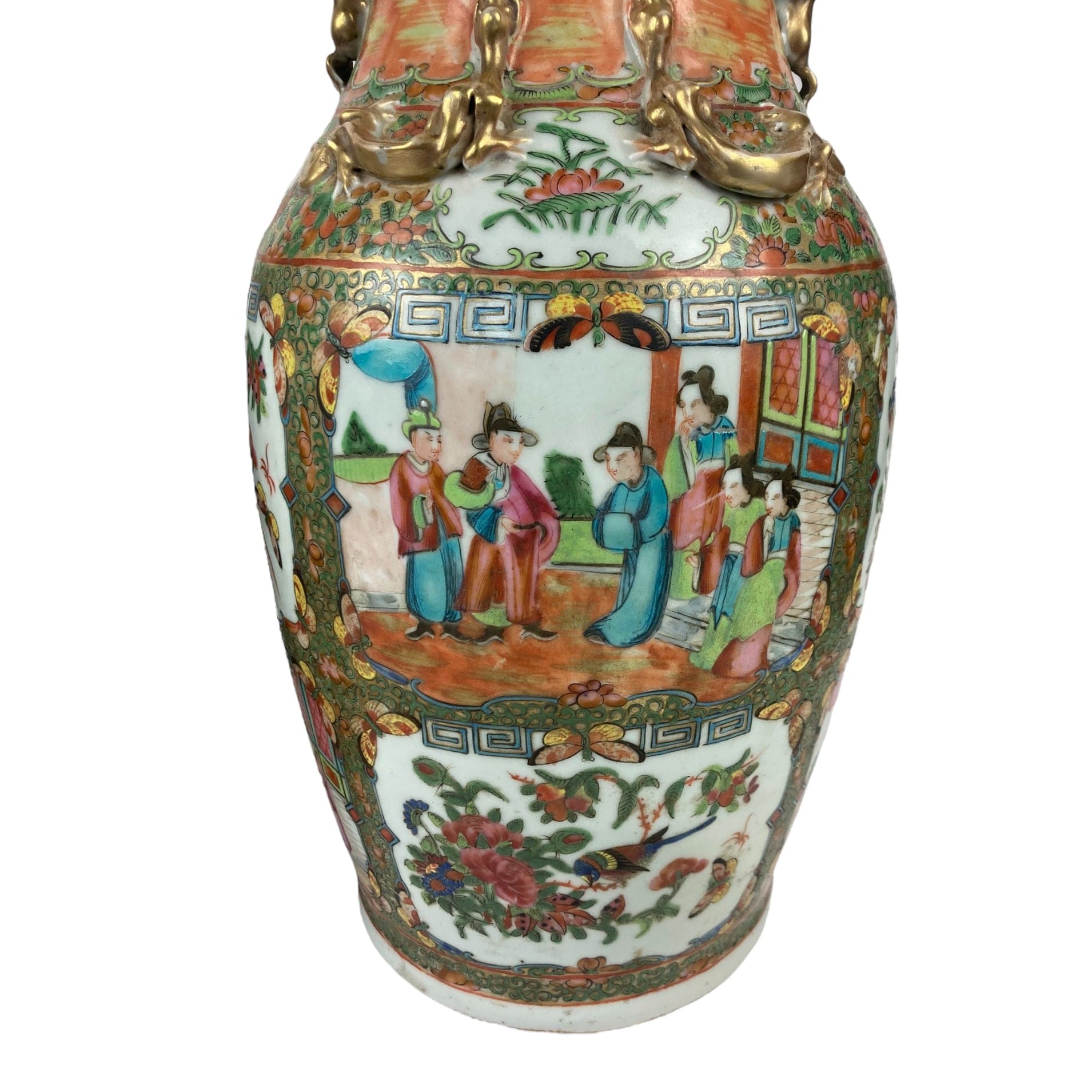 Paire de vases en porcelaine chinoise Canton