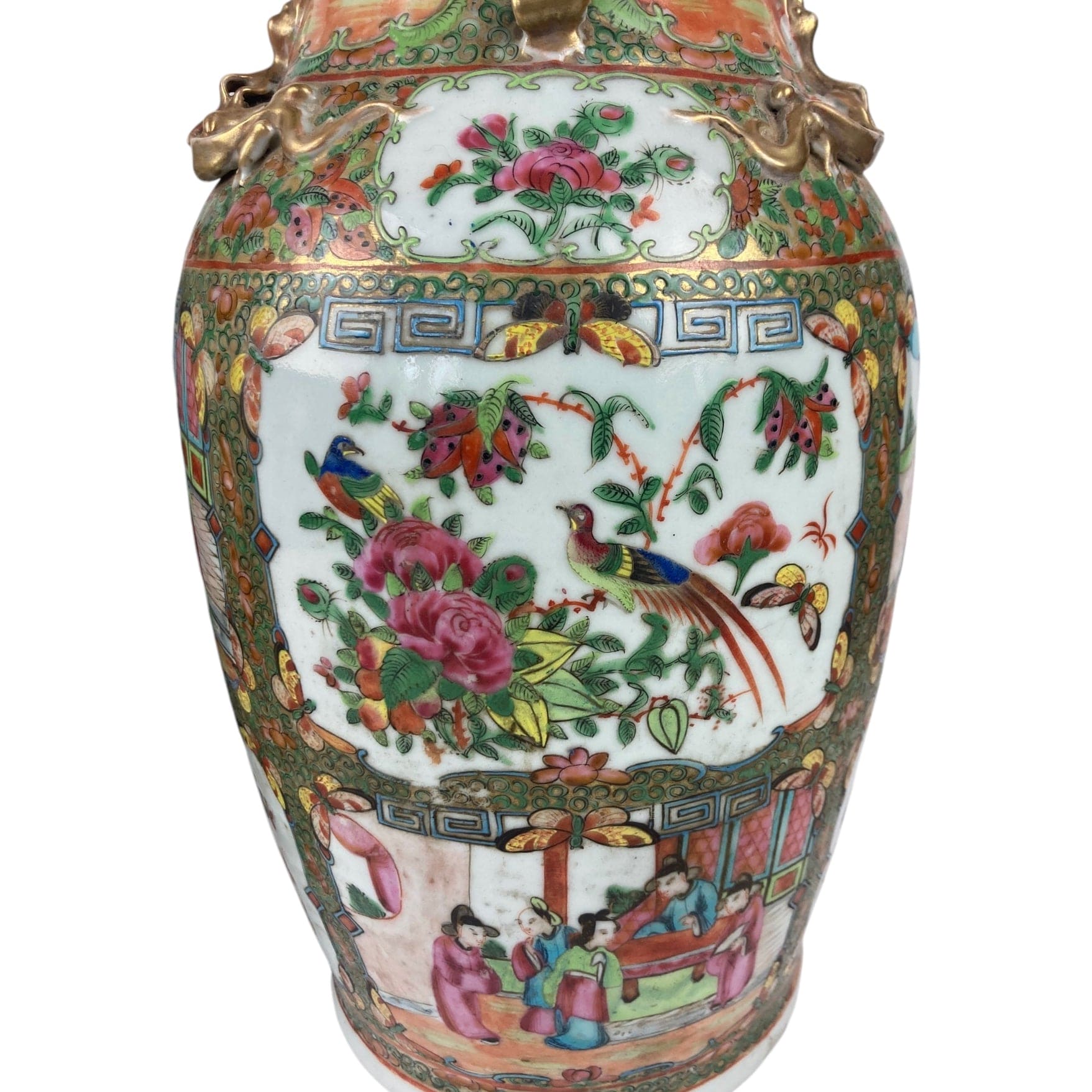 Paire de vases en porcelaine chinoise Canton