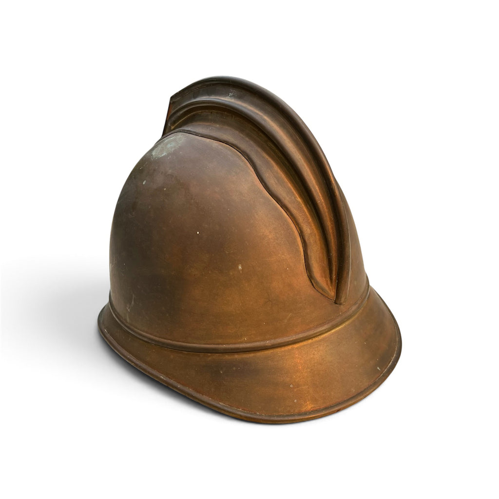 Ancien casque de Sapeur Pompier modèle 1895 en laiton.