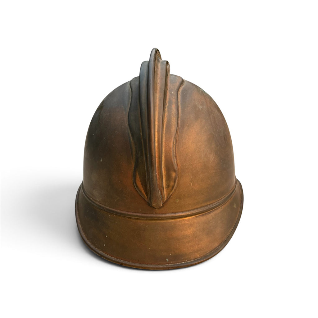 Ancien casque de Sapeur Pompier modèle 1895 en laiton.