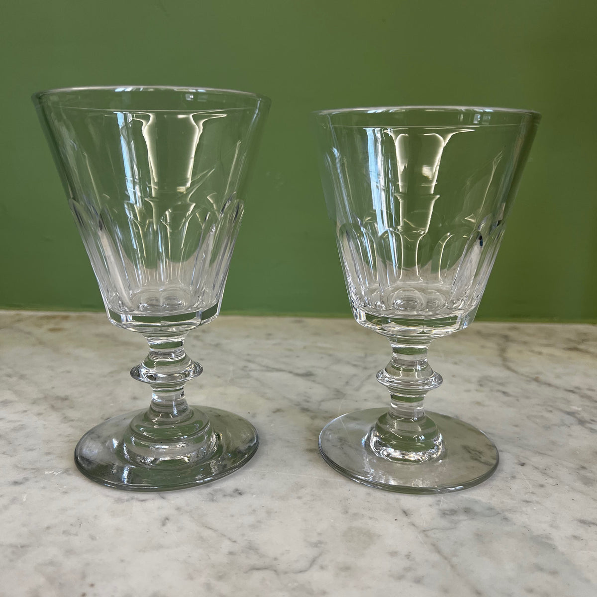 2 verres cristal Saint Louis Caton
