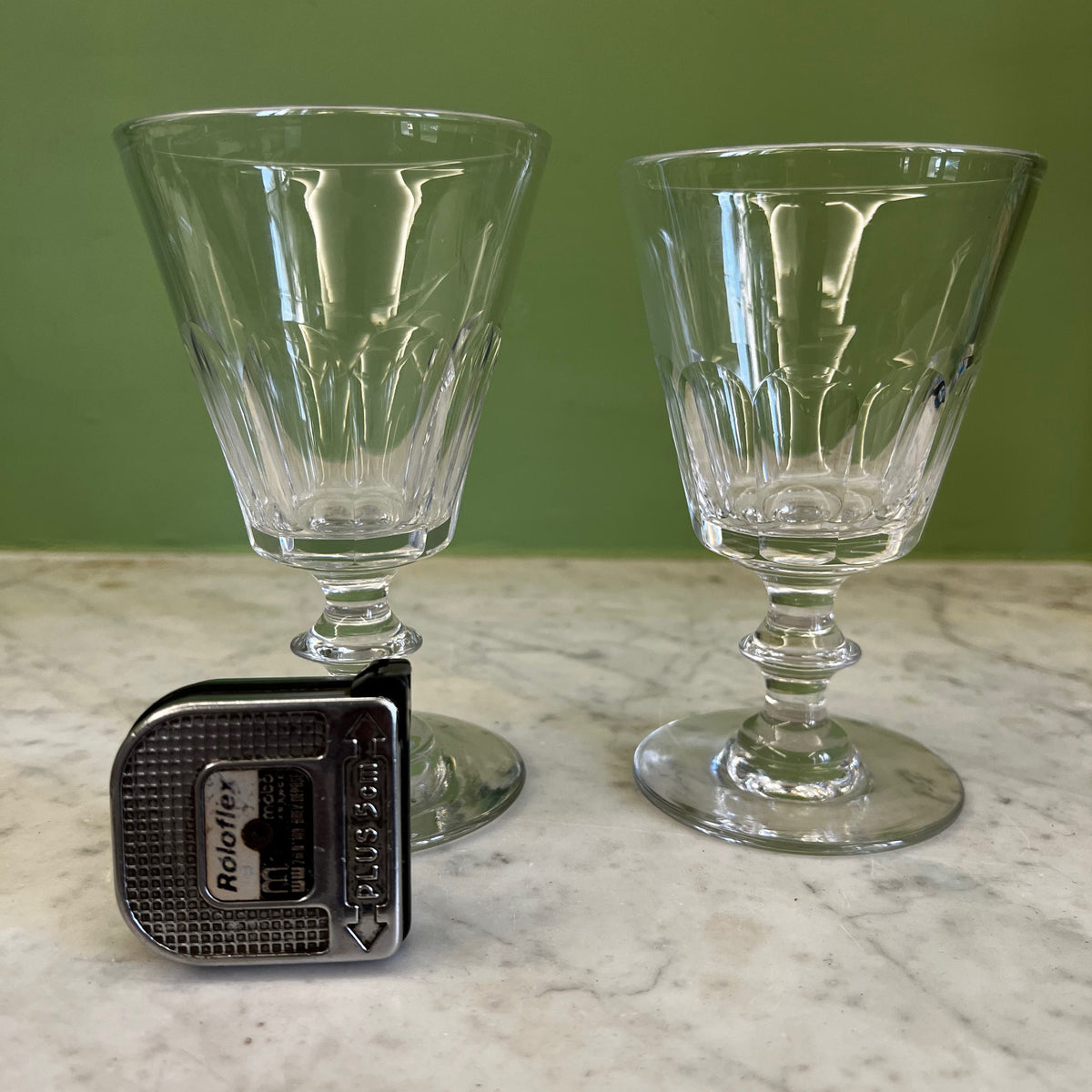 2 verres cristal Saint Louis Caton