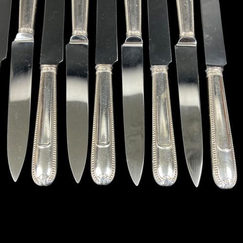 Christofle couteaux entremets perles