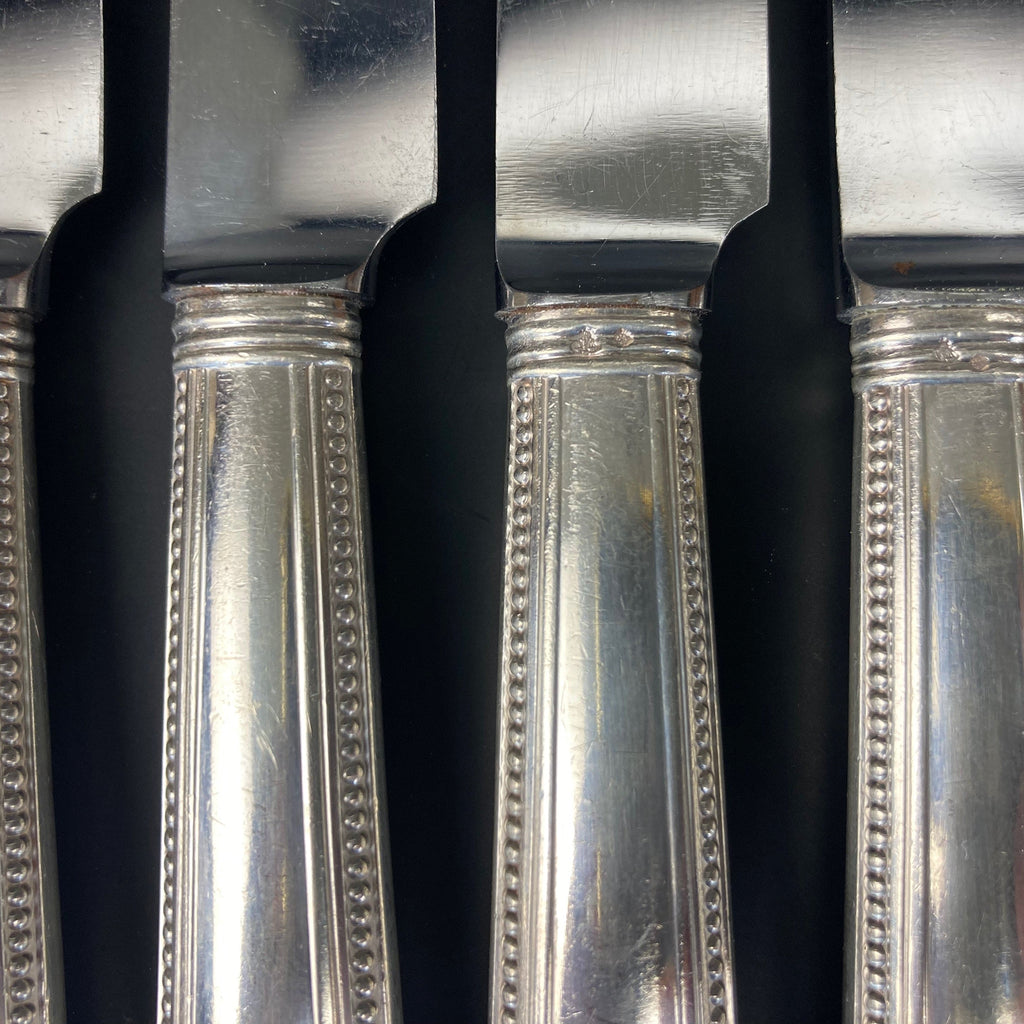 christofle couteaux perles argent massif