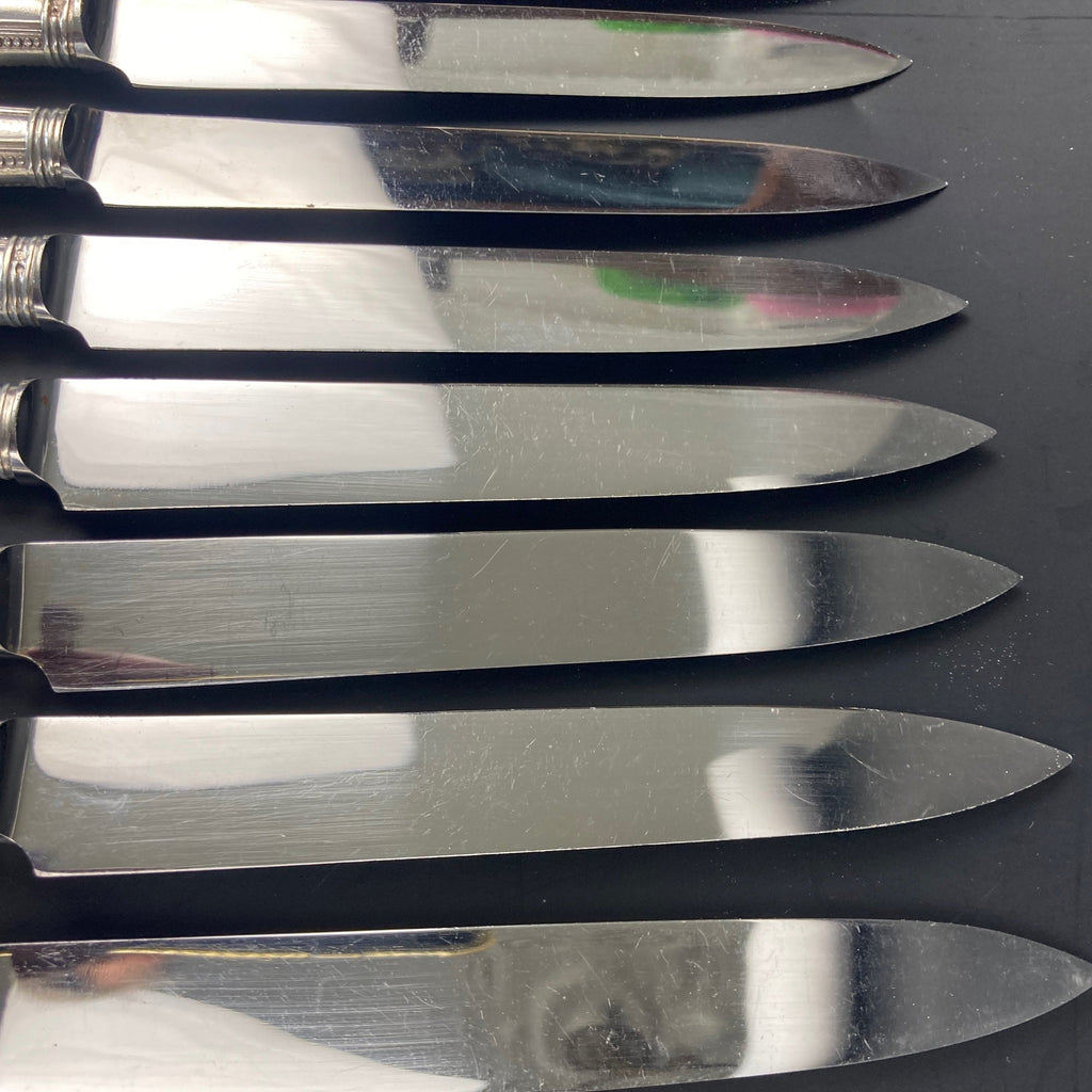 christofle couteaux perles argent massif