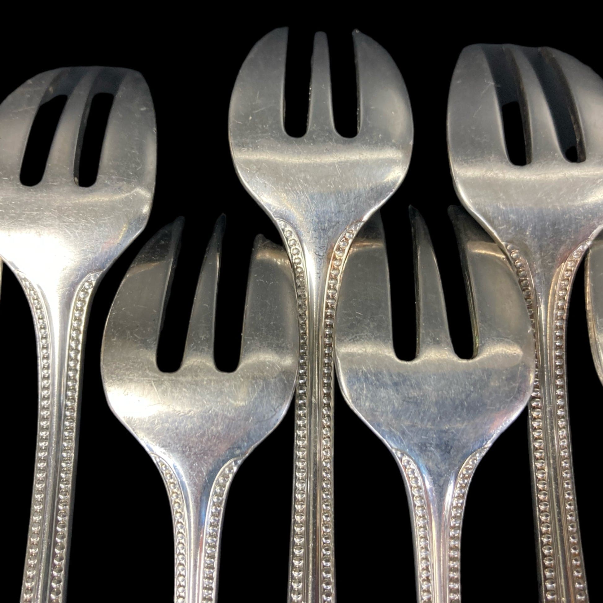 12 fourchettes à huitres christofle perles