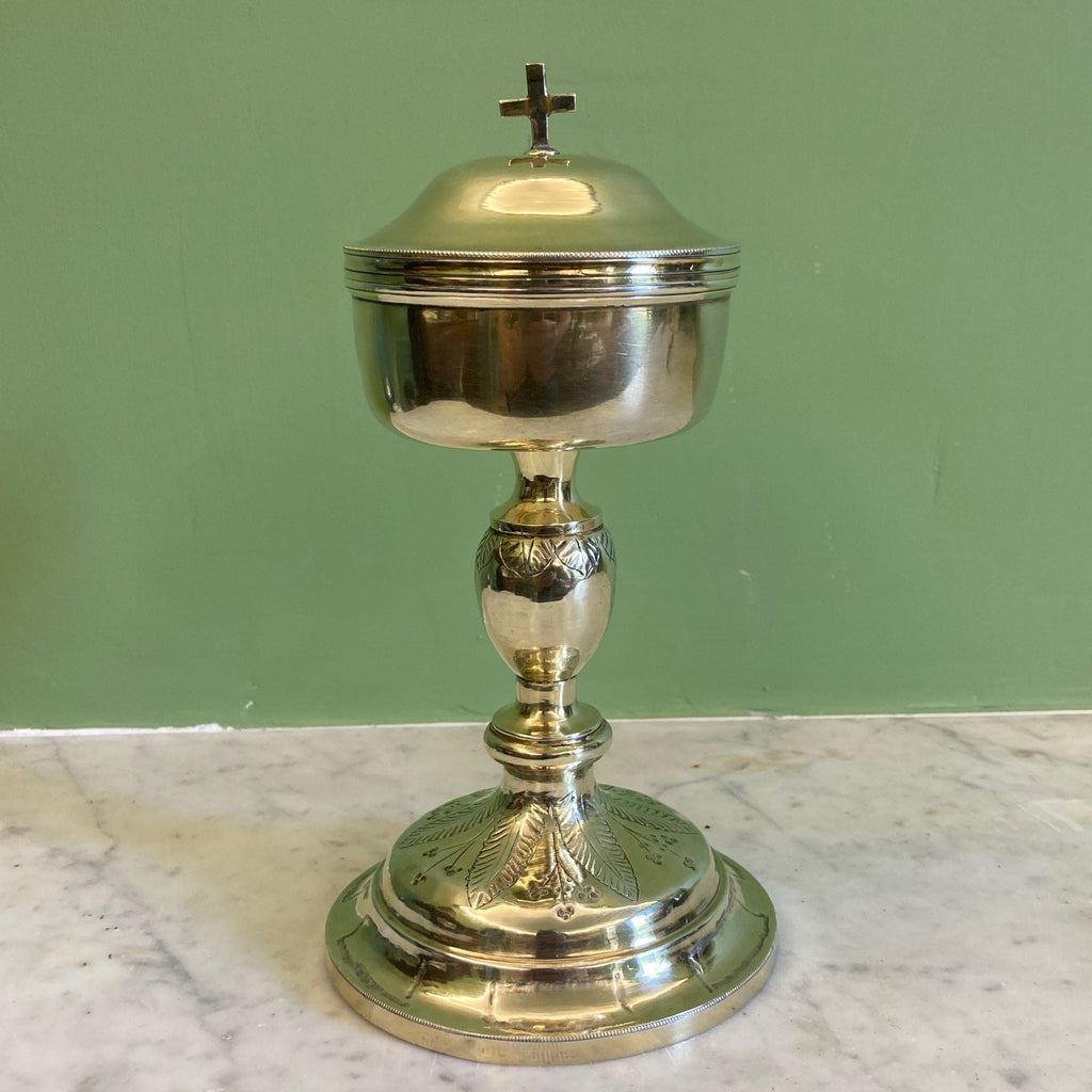Ancien Ciboire époque Empire en argent massif et vermeil