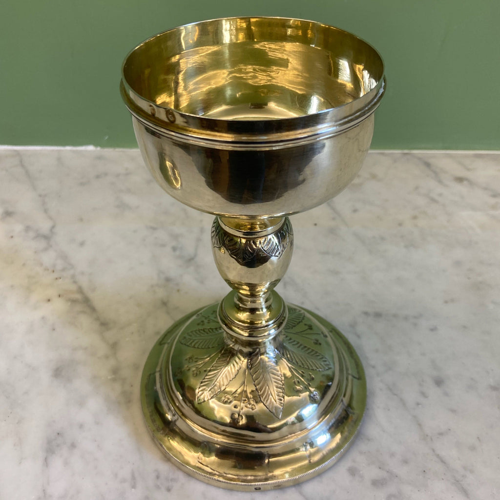 Ancien Ciboire époque Empire en argent massif et vermeil