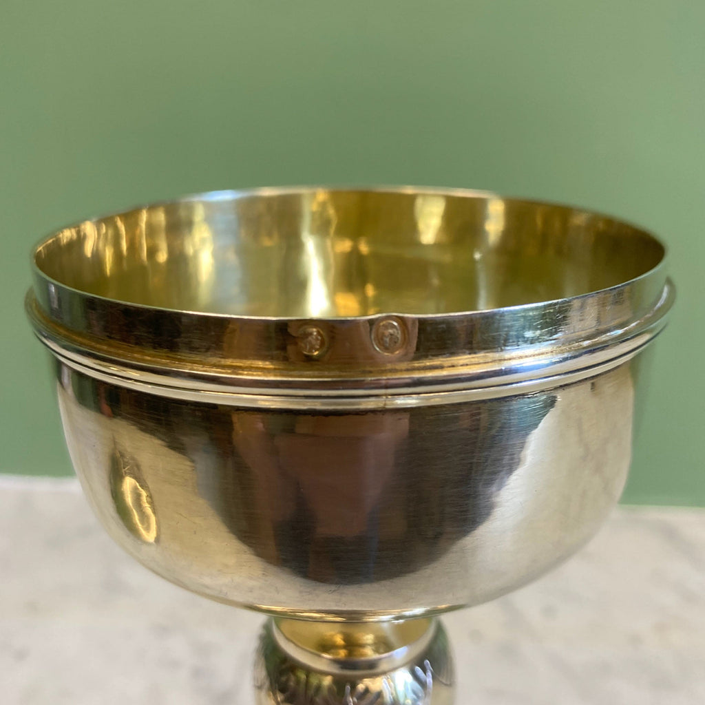 Ancien Ciboire époque Empire en argent massif et vermeil