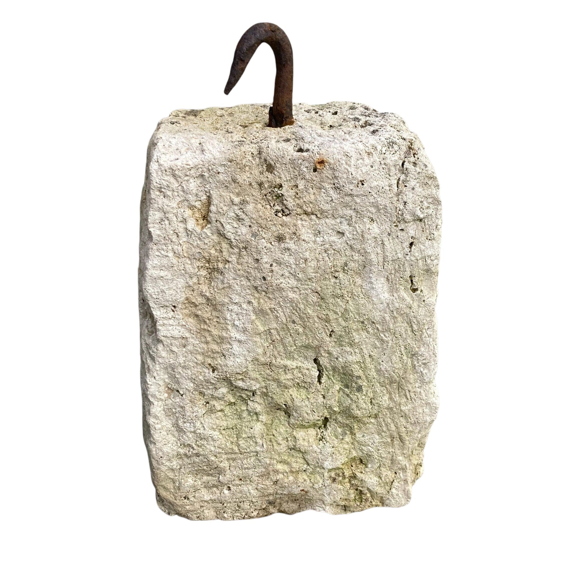 contrepoids en pierre pour tournebroche ancien