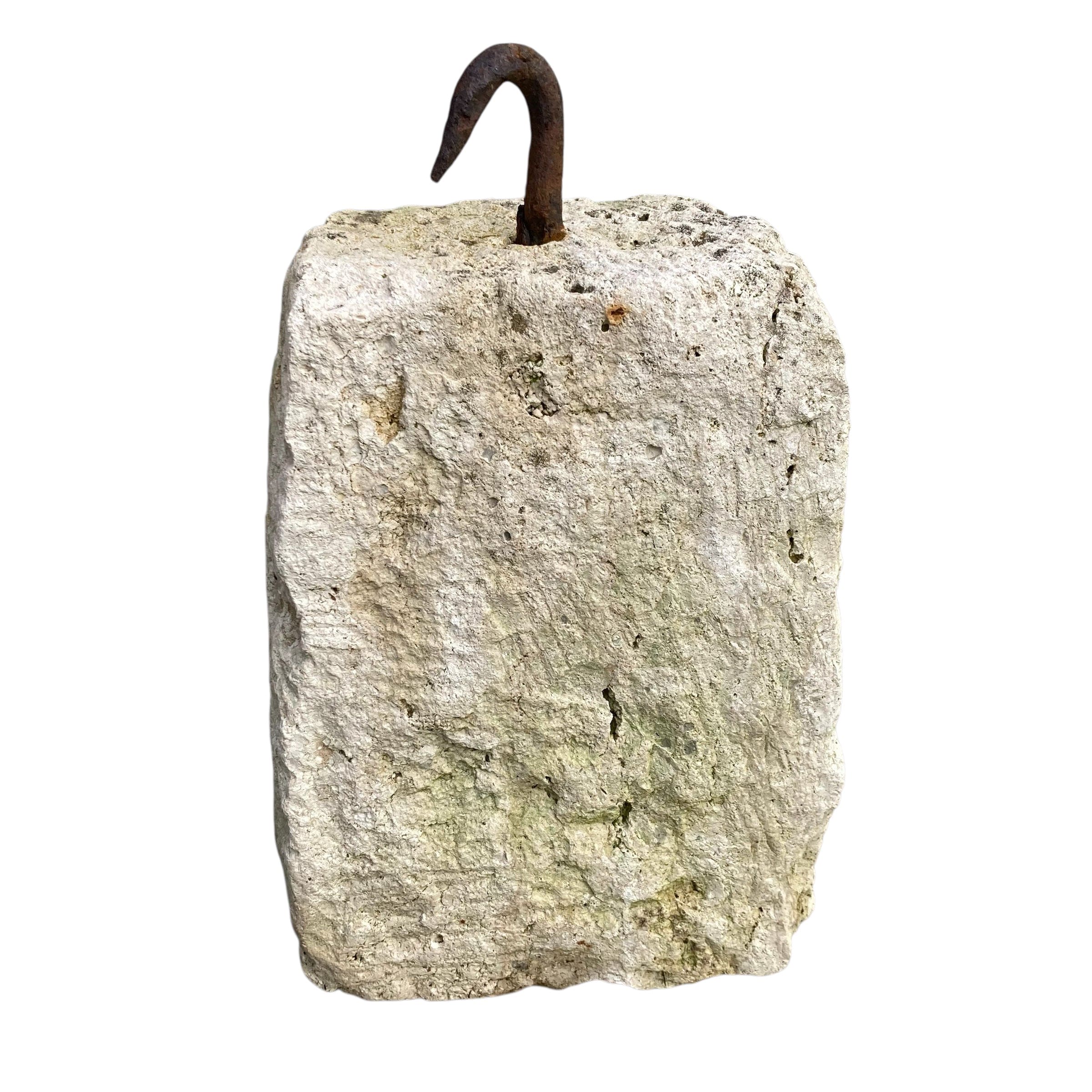 contrepoids en pierre pour tournebroche ancien