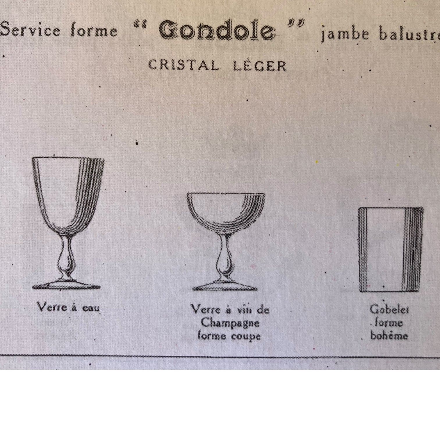 4 Coupes à champagne en cristal de  Baccarat vers 1900