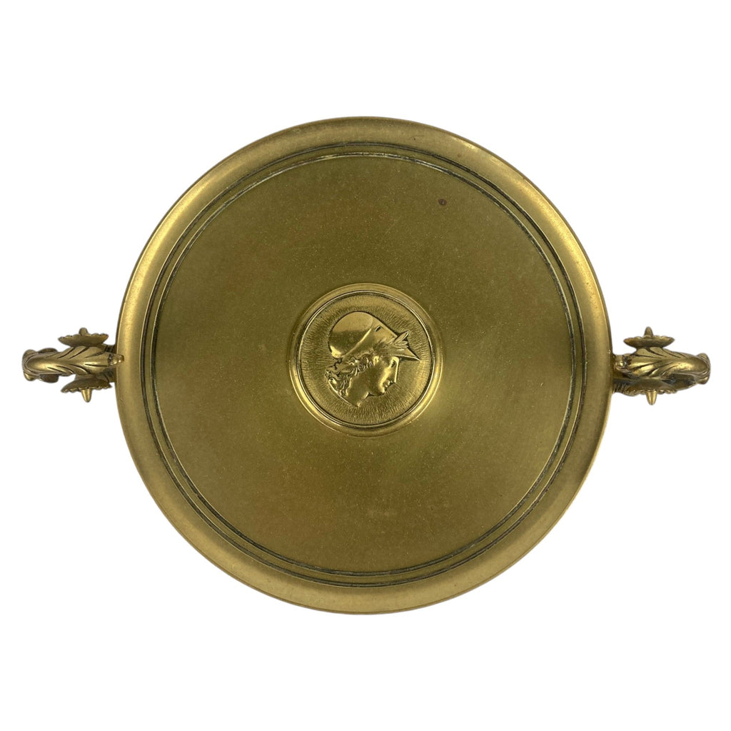 Coupe en bronze ancienne décor Minerve