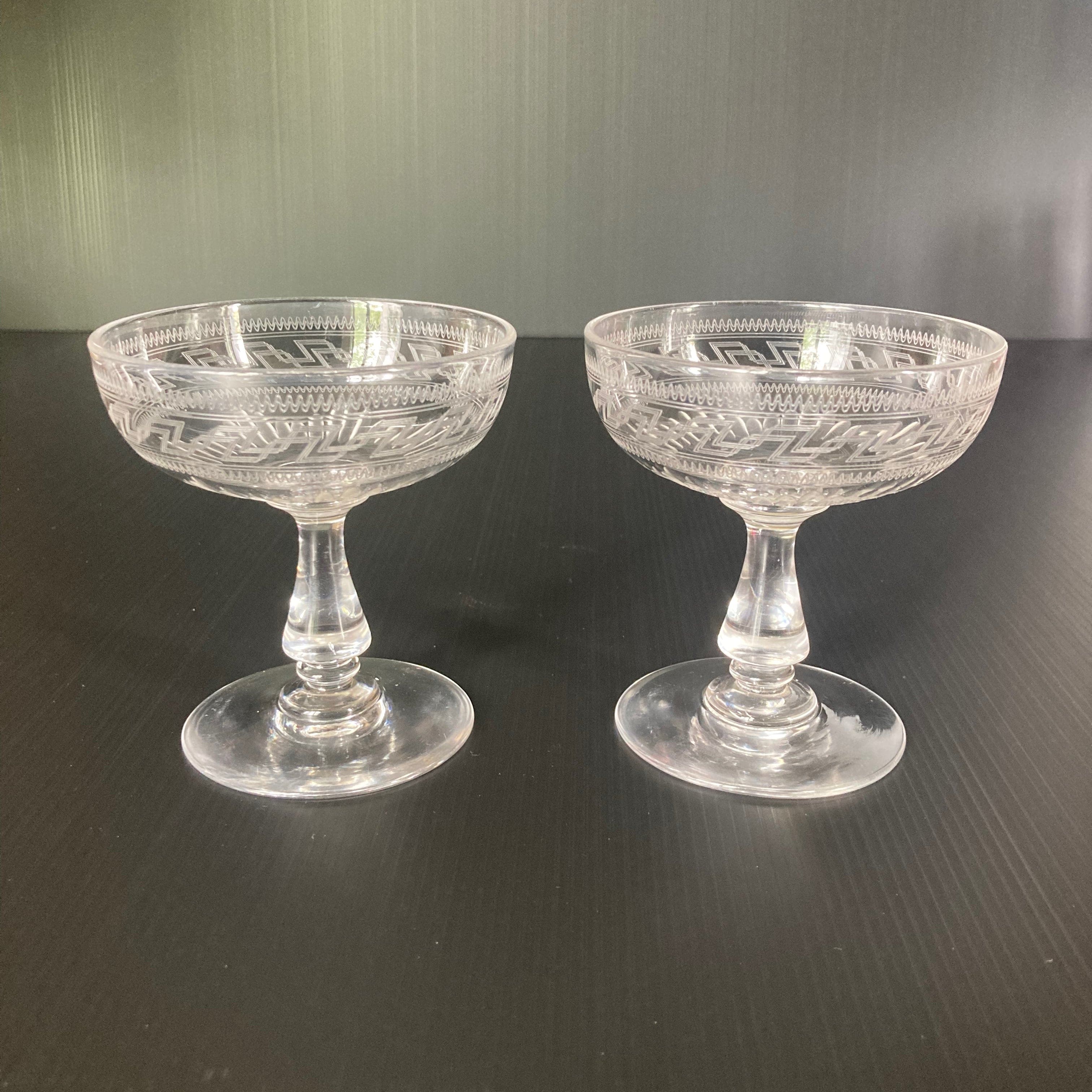 Paire de coupes cristal Baccarat