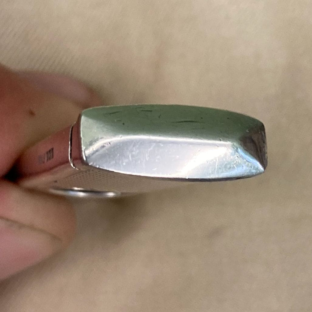 Coupe cigare de poche en argent massif vintage