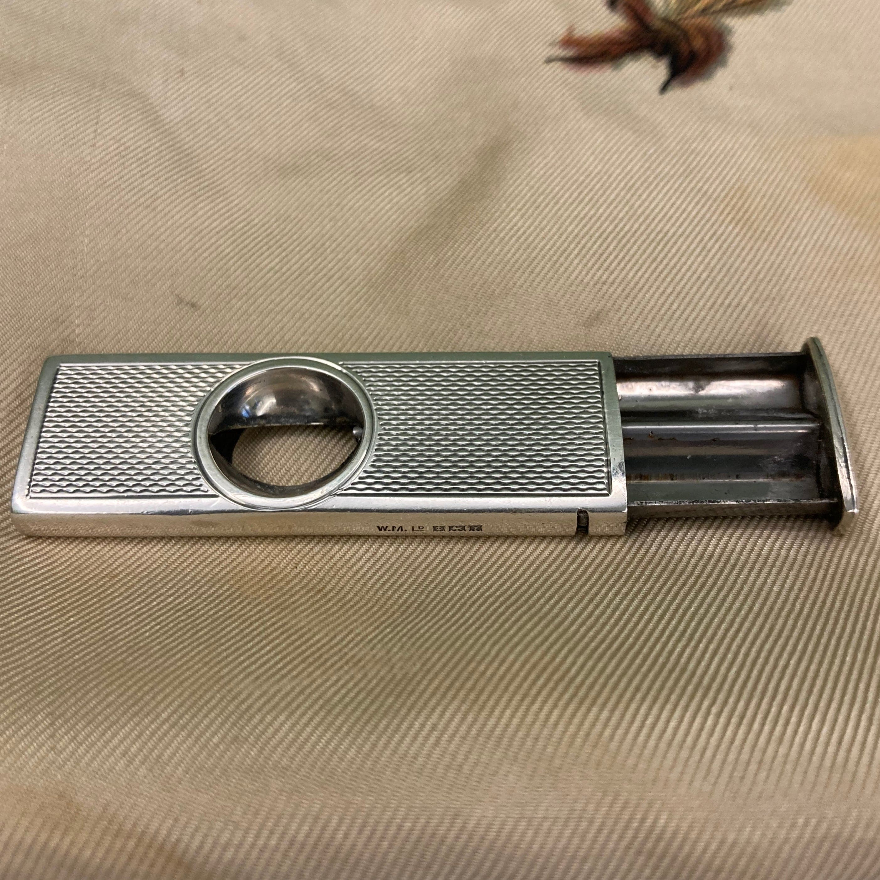 Coupe cigare de poche en argent massif vintage