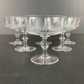 6 coupes à champagne en cristal de Baccarat