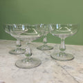 4 Coupes à champagne en cristal de  Baccarat vers 1900