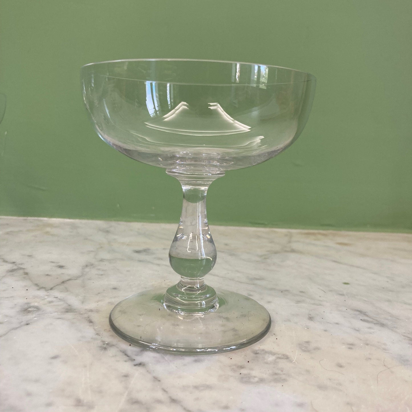 4 Coupes à champagne en cristal de  Baccarat vers 1900