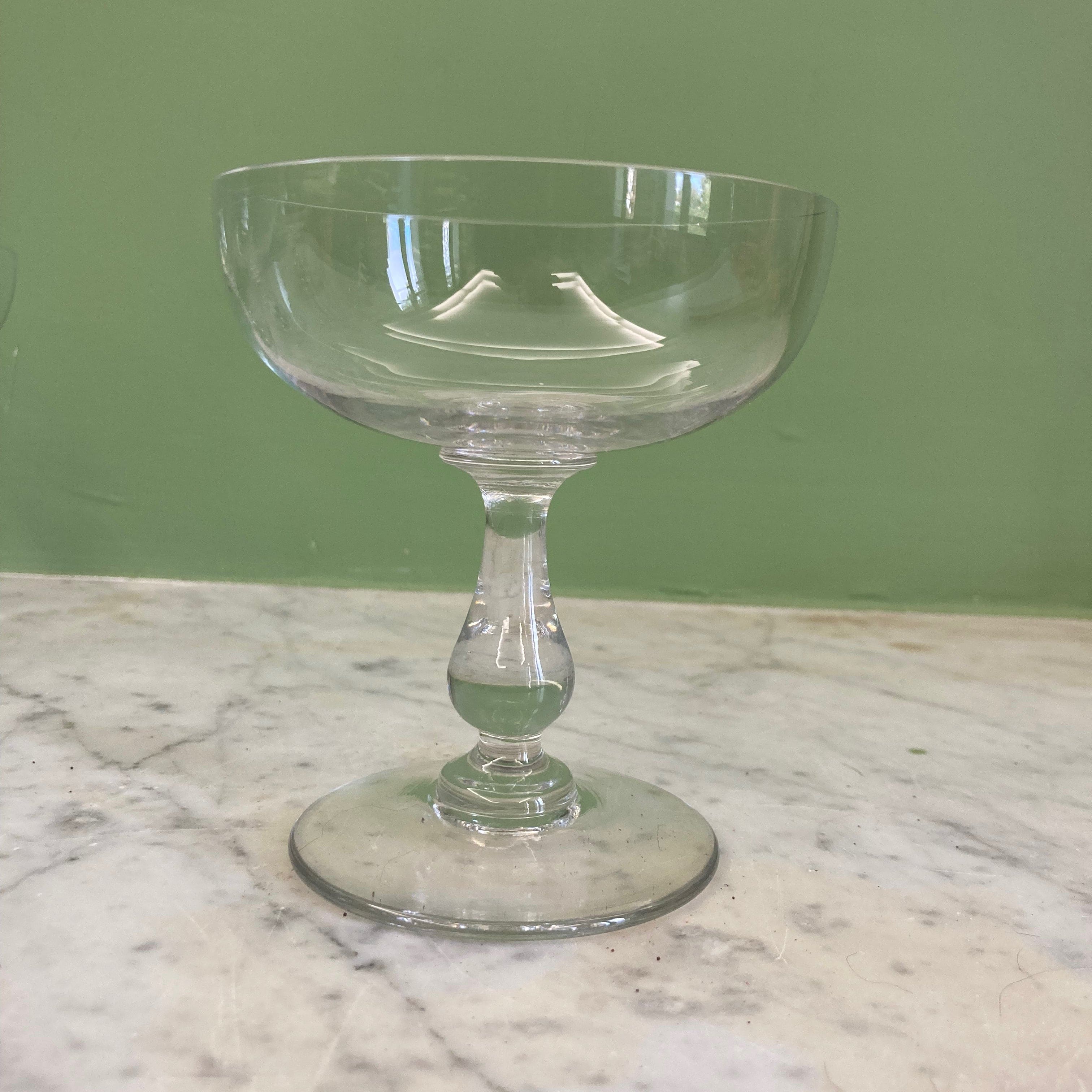 4 Coupes à champagne en cristal de  Baccarat vers 1900