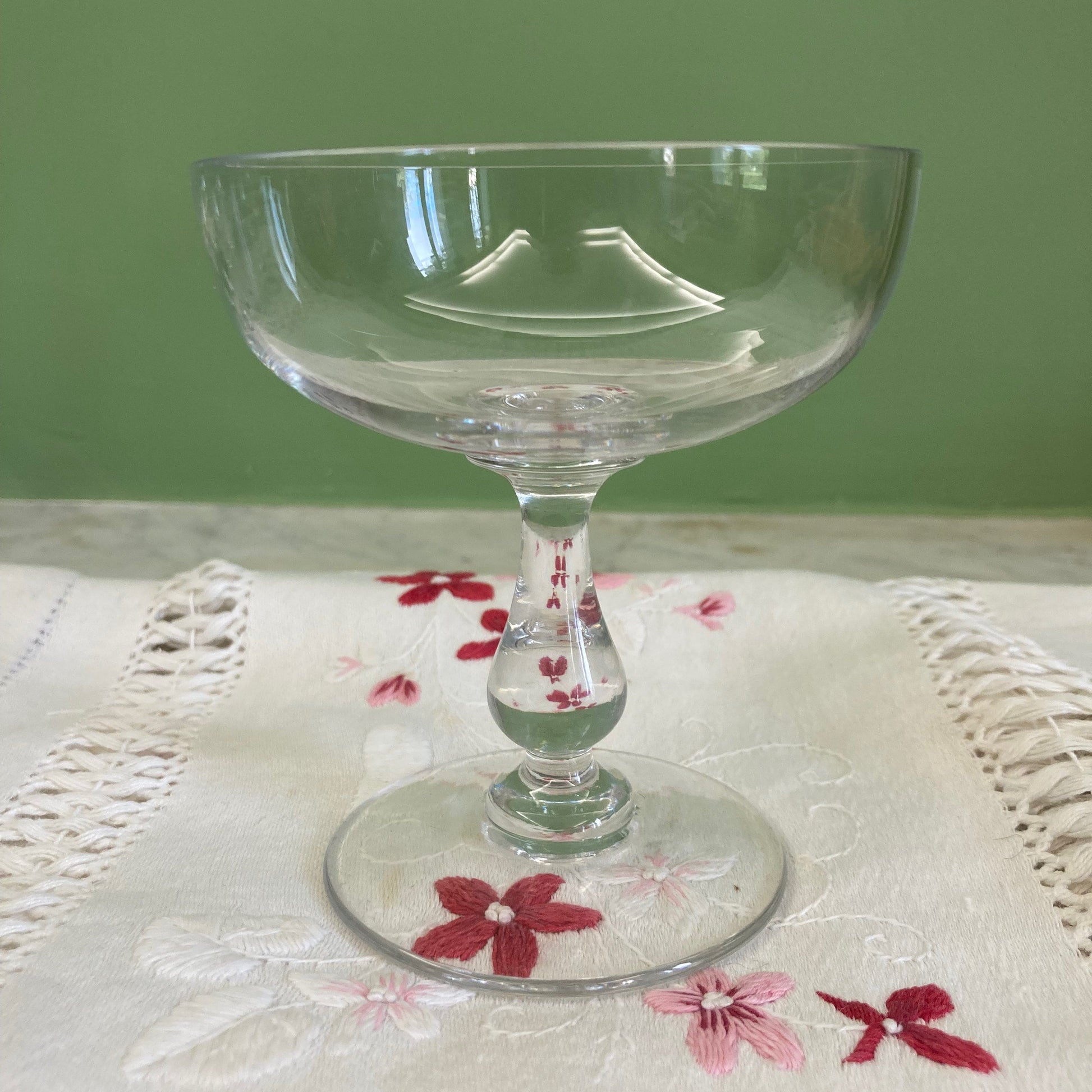4 Coupes à champagne en cristal de  Baccarat vers 1900