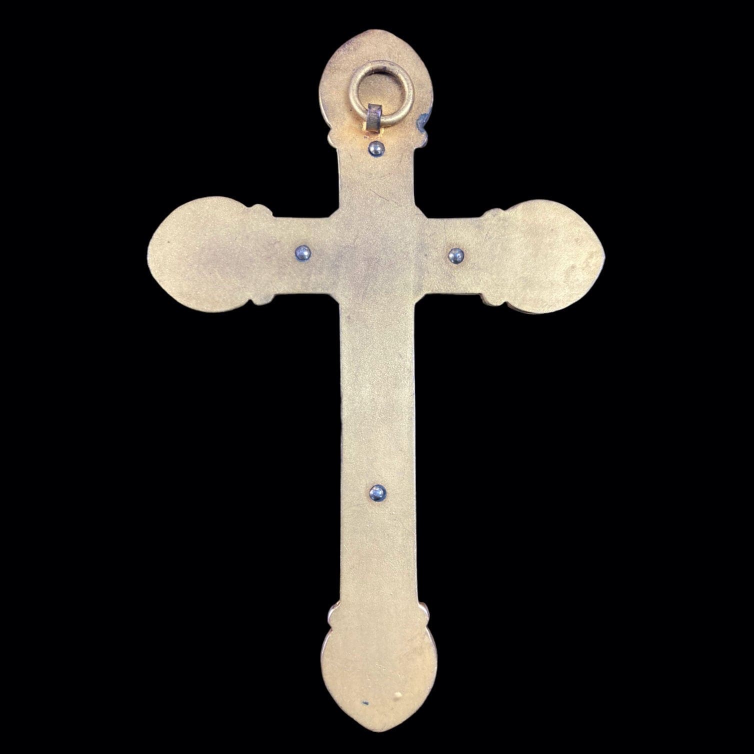 crucifix art-déco laiton doré