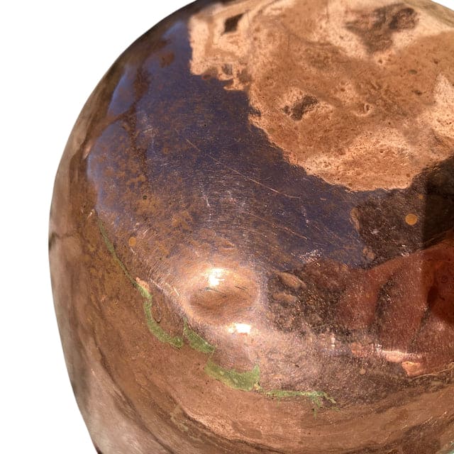 Cuivre ancien de patisserie avec couvercle et une anse.