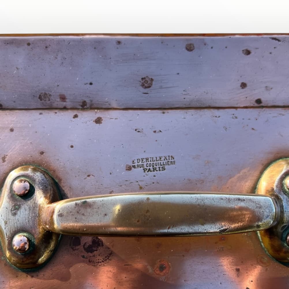 Ancienne daubière de marque Dehillerin en cuivre étamé vers 1900