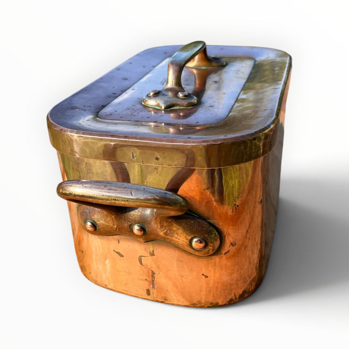 Ancienne daubière de marque Dehillerin en cuivre étamé vers 1900