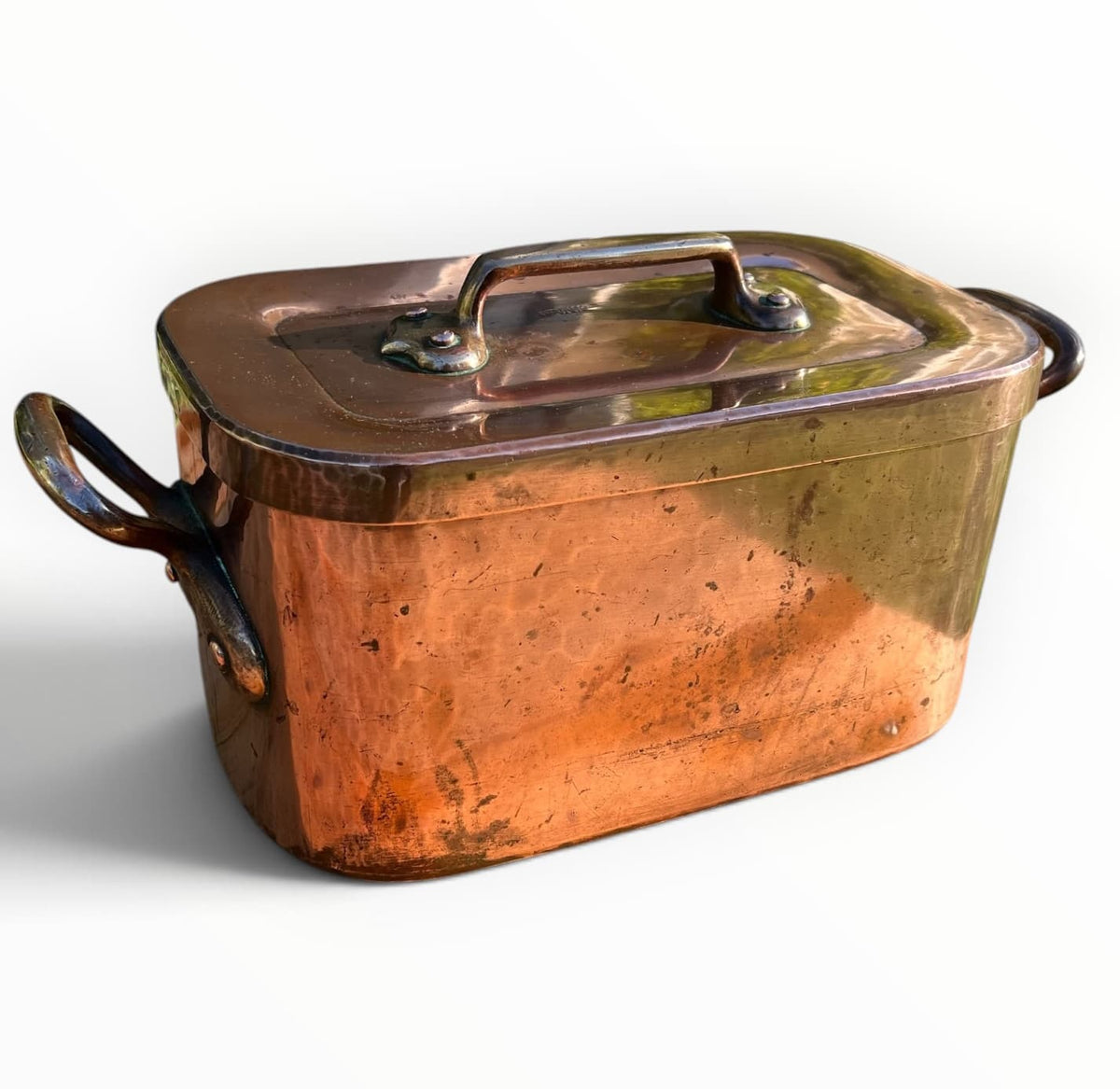 Ancienne daubière de marque Dehillerin en cuivre étamé vers 1900