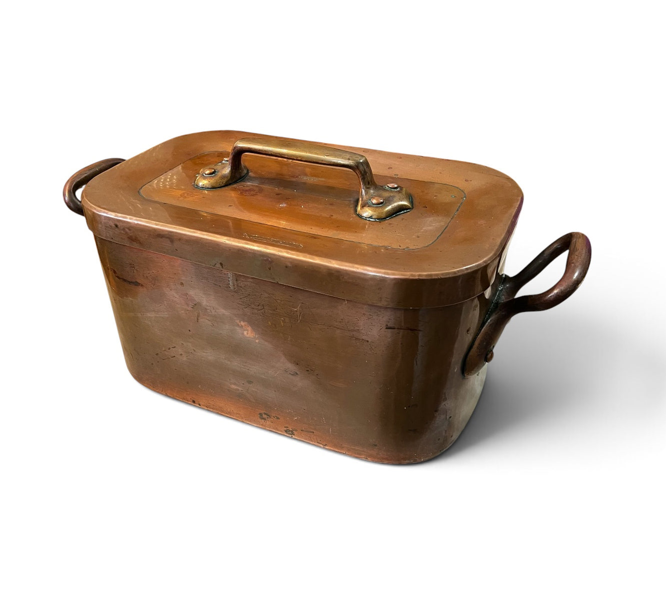 Ancienne daubière de marque Dehillerin en cuivre étamé vers 1900