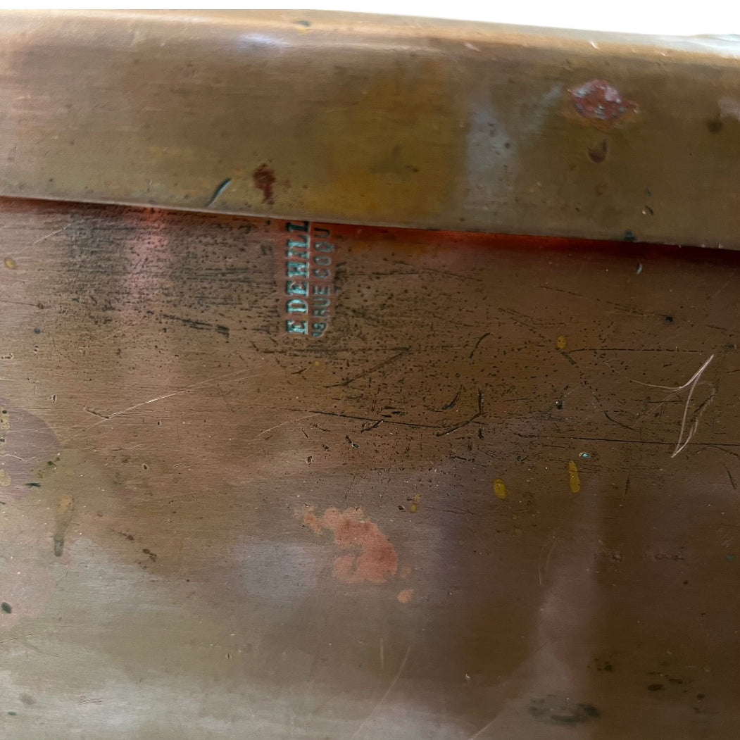 Ancienne daubière de marque Dehillerin en cuivre étamé vers 1900