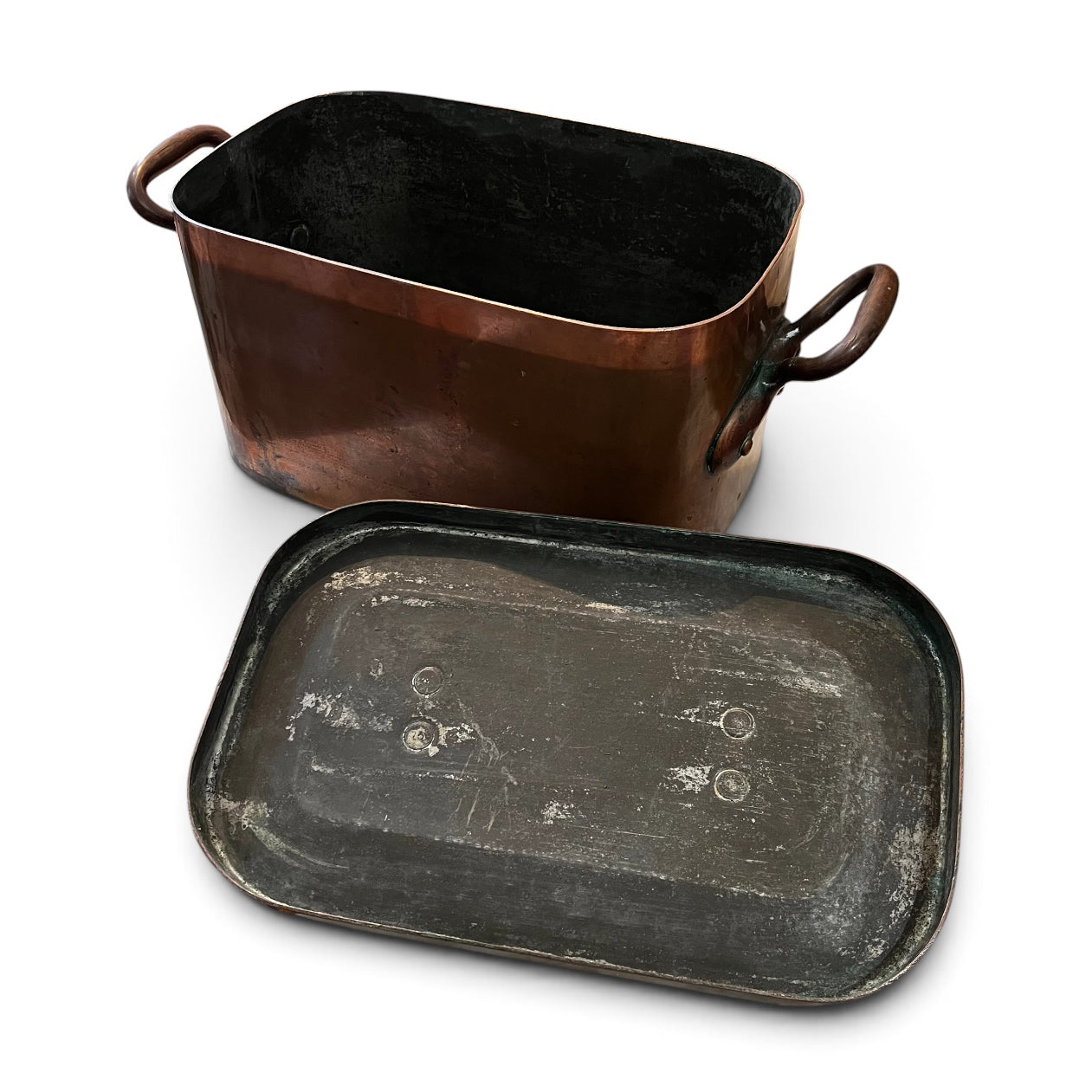 Ancienne daubière de marque Dehillerin en cuivre étamé vers 1900