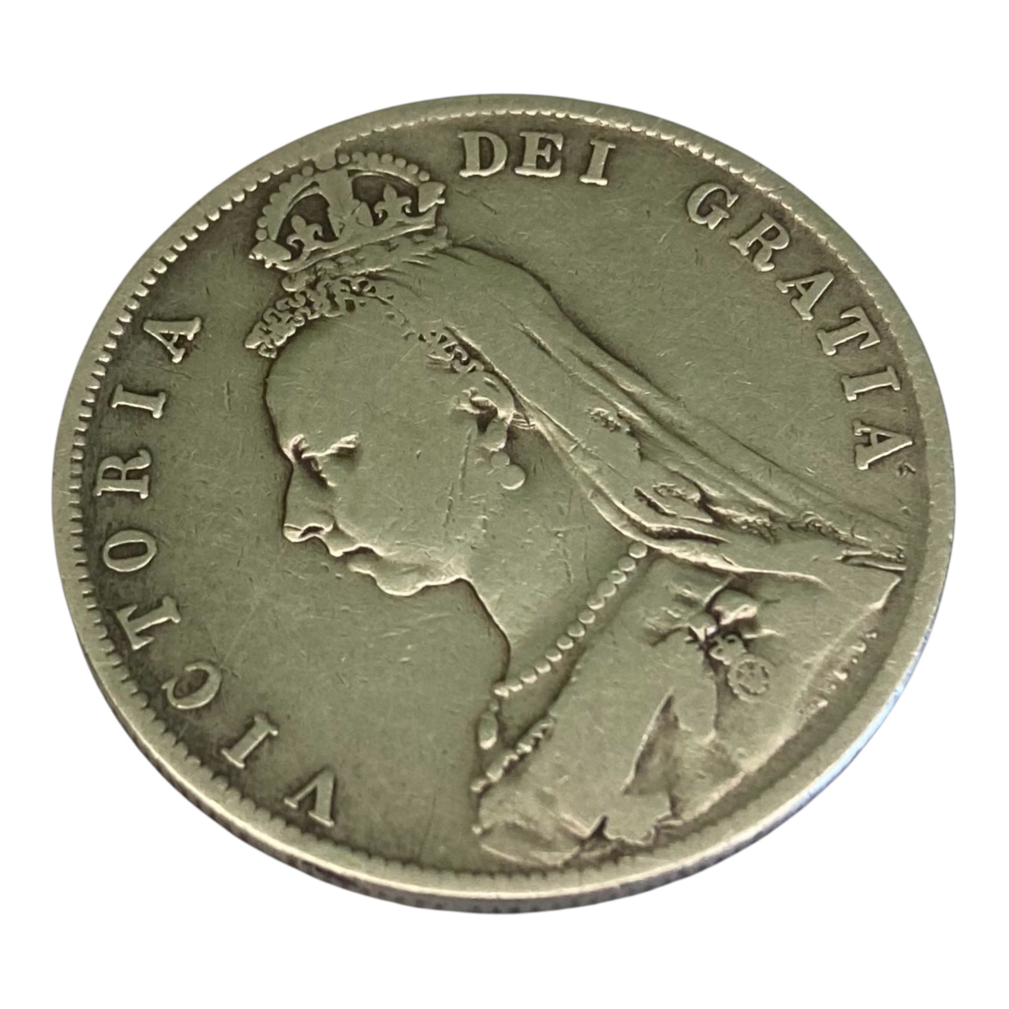 Demi couronne Victoria 1891 argent