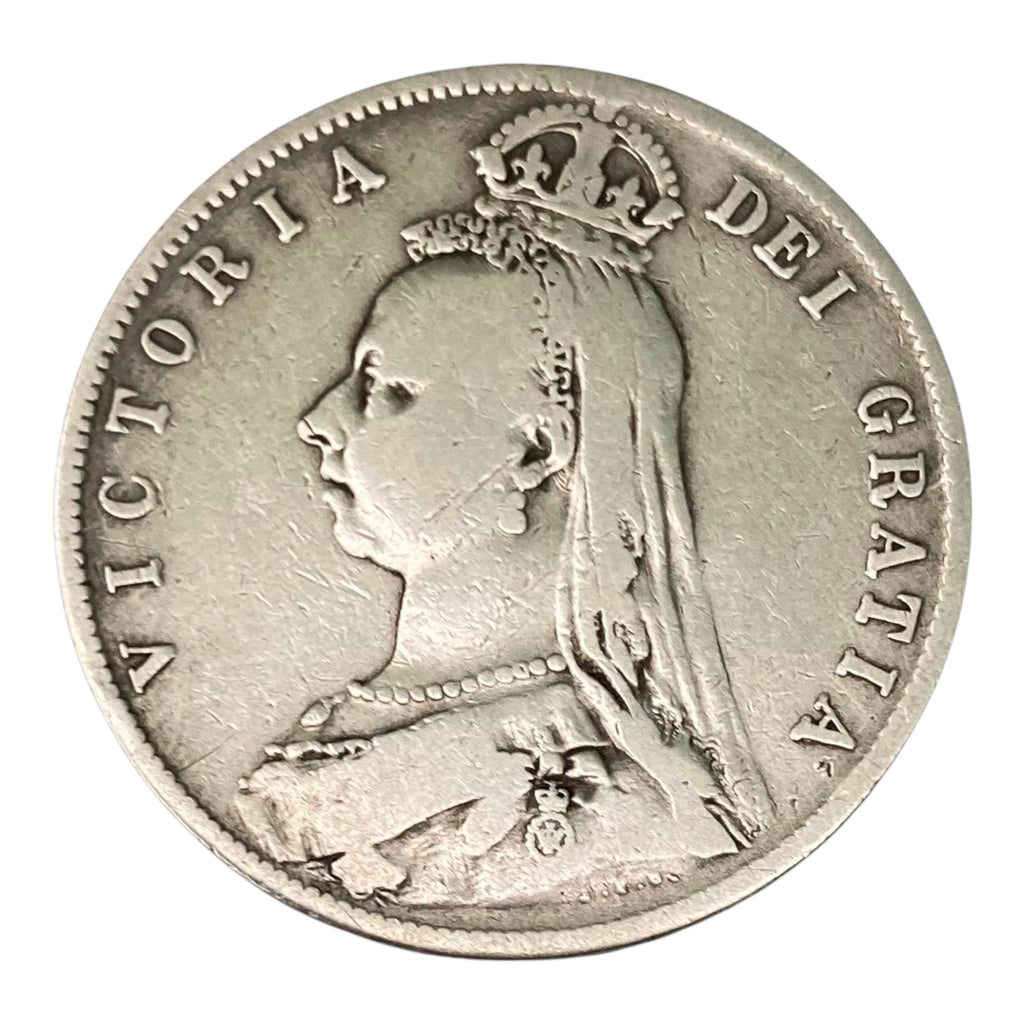 Demi couronne Victoria 1891 argent