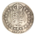 Demi couronne Victoria 1891 argent