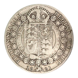 Demi couronne Victoria 1891 argent