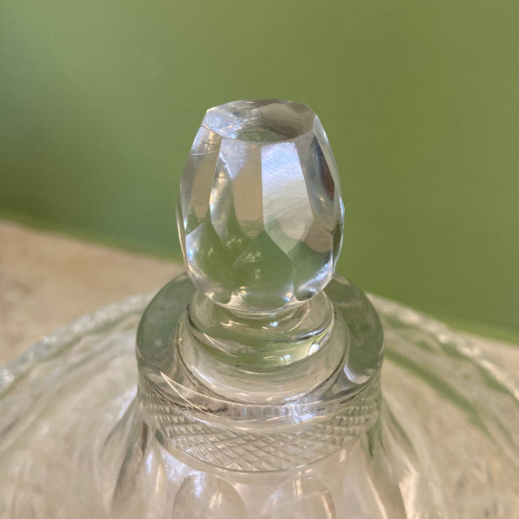 Ancien drageoir en cristal taillé début 19ème.