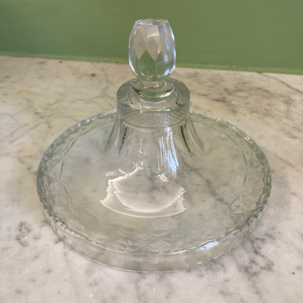 Ancien drageoir en cristal taillé début 19ème.