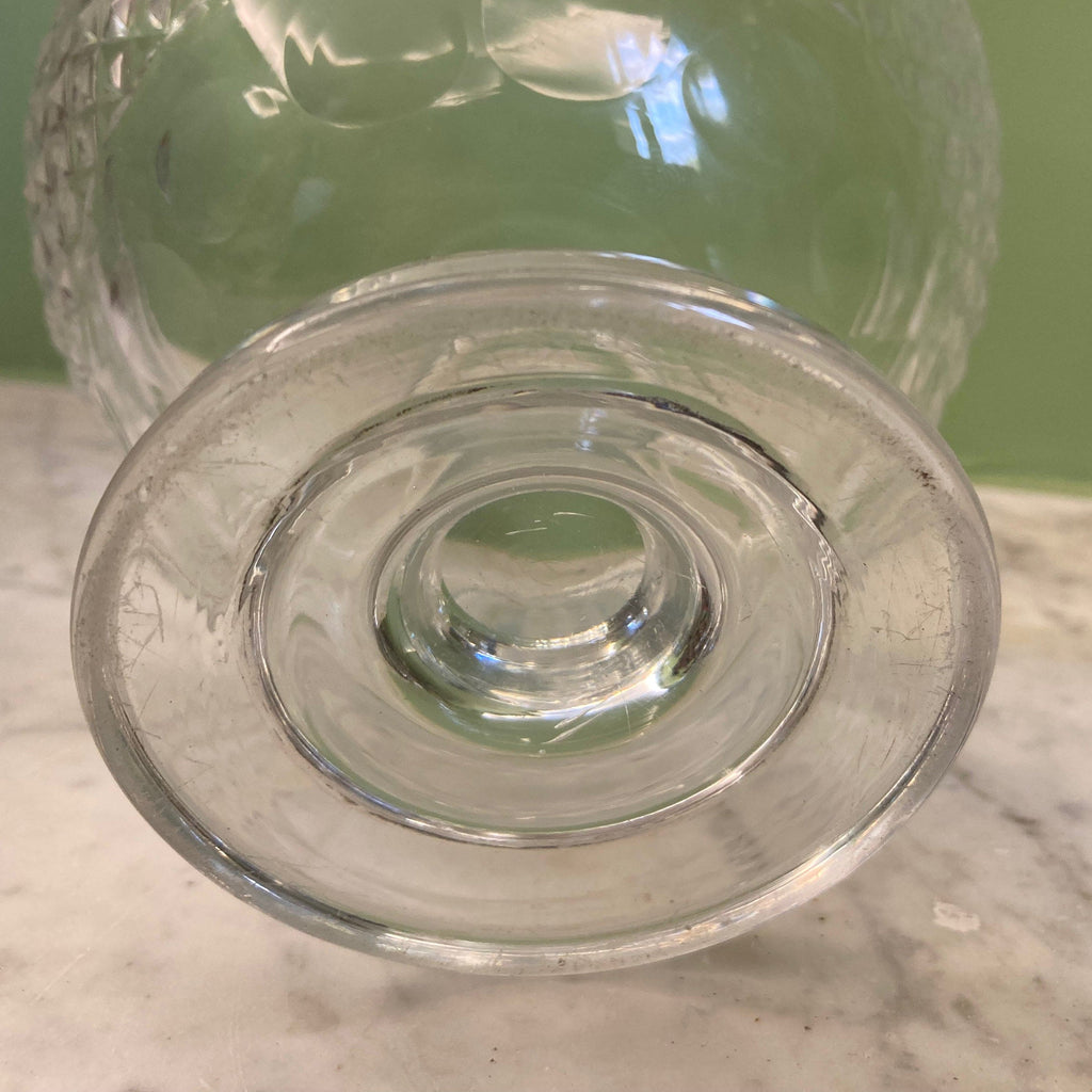 Ancien drageoir en cristal taillé début 19ème.