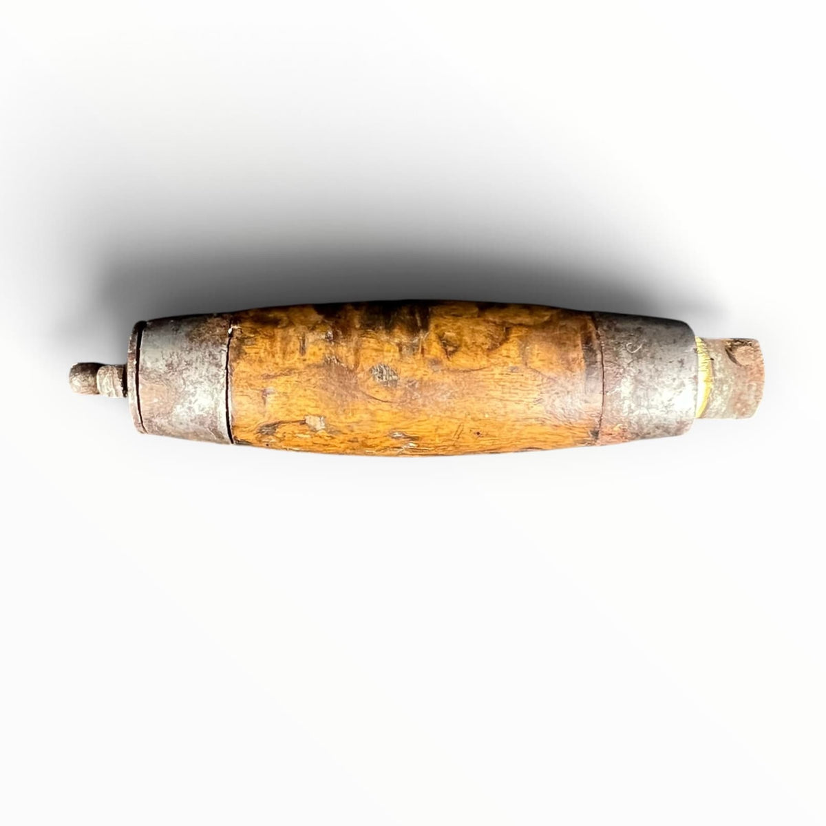 Ancien couteau morutier tonneau Joh. Engström Eskilstuna en bois et acier à mécanisme coulissant, Suède, fin XIXe siècle.