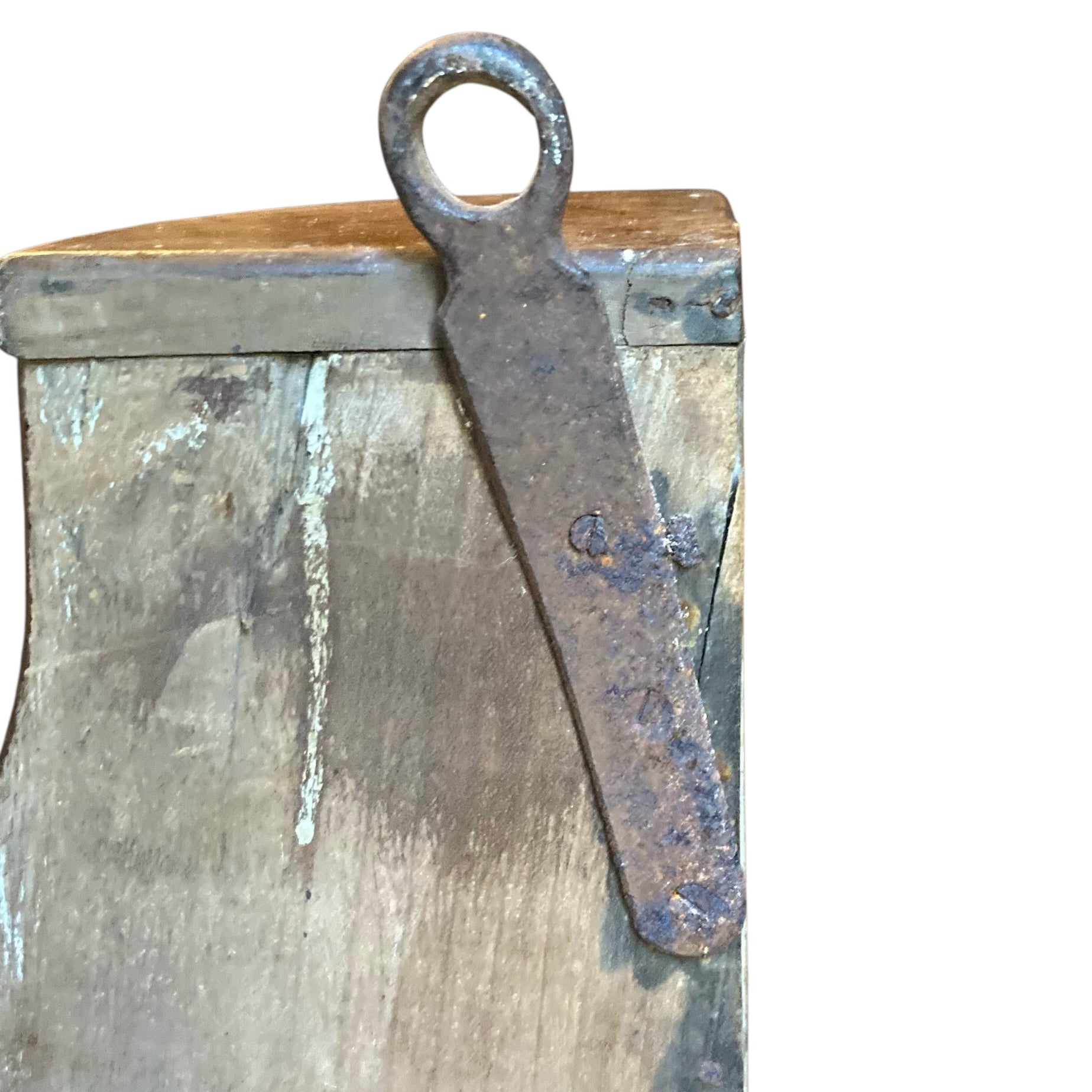 Ancienne étagère d ' angle à poser ou à suspendre en bois chantourné du 18ème siècle.