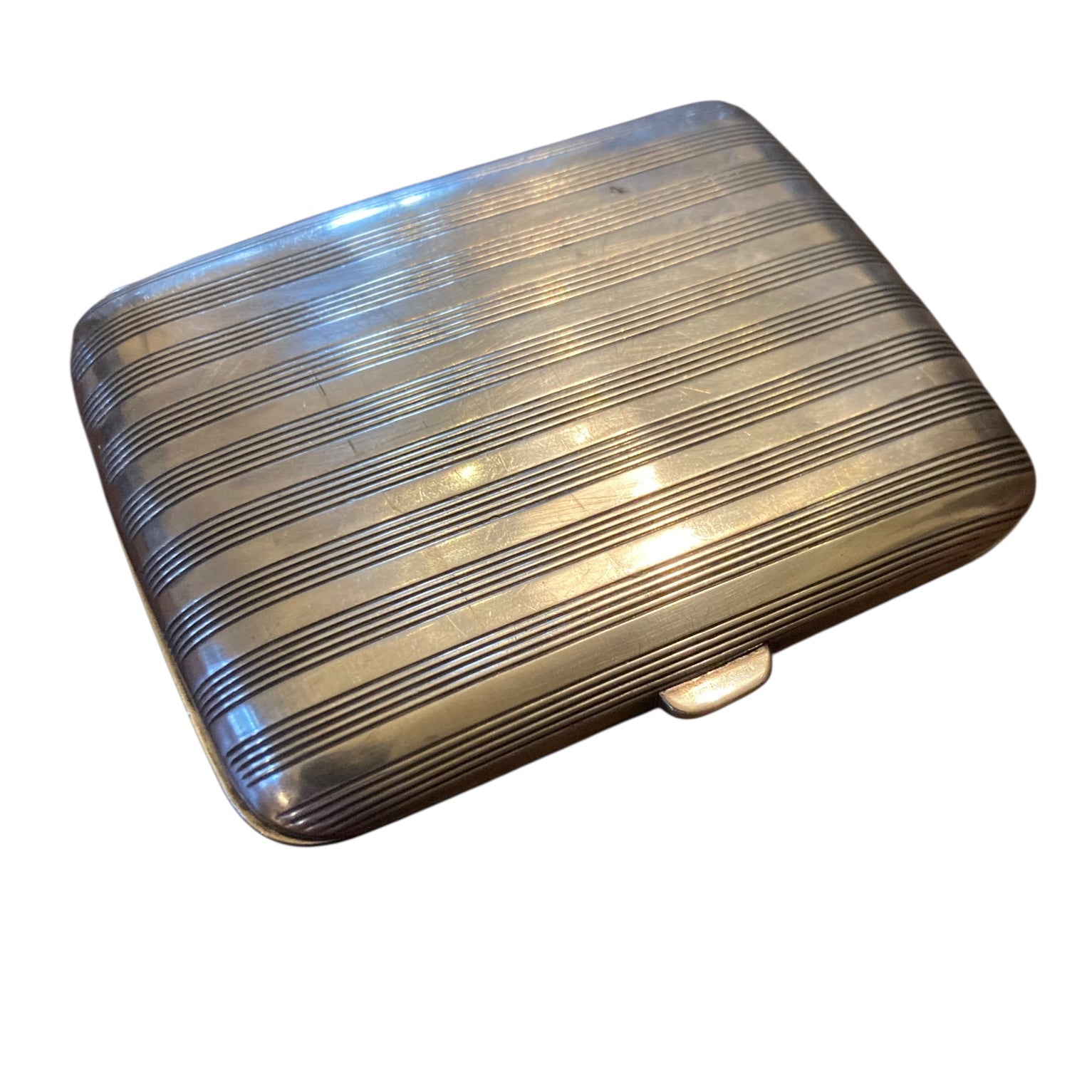 étui à cigarette Art-Déco en argent massif