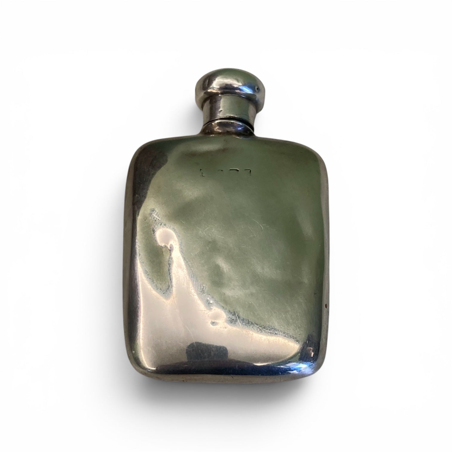Ancienne flasque de chasse circa 1900 argent massif Anglais
