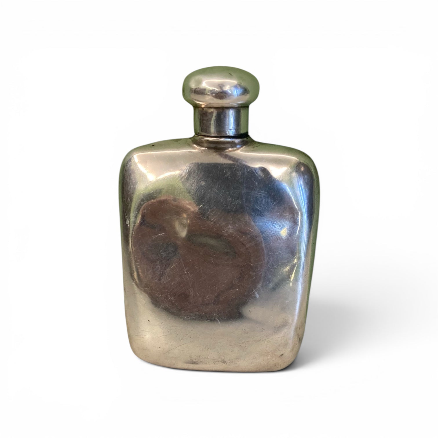 Ancienne flasque de chasse circa 1900 argent massif Anglais