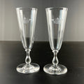Paire de flûtes à champagne du Marquis d' Arcangues en cristal de Baccarat